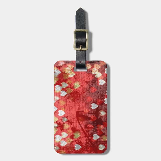 Hearts Luggage Tag (Front Vertical)