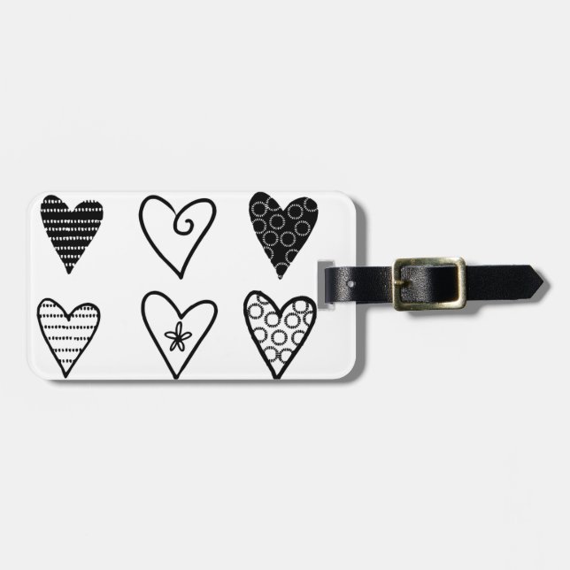 Hearts Luggage Tag (Front Horizontal)