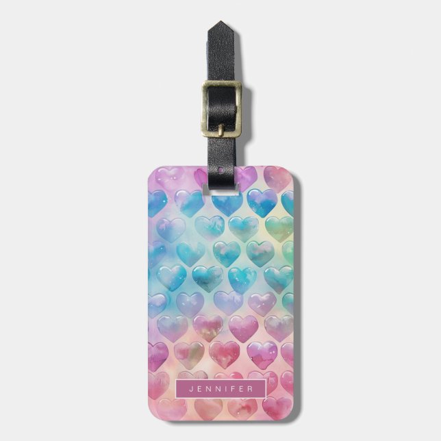 Hearts Luggage Tags (Front Vertical)