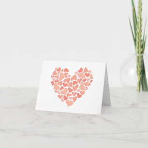 Hearts Made out of Hearts Design PERSONALIZED Card