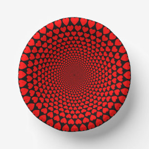 Hearts Mandala Design Paper Plate