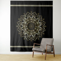 Hearts Mandala On a Black Background