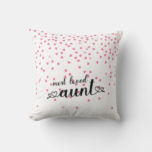Hearts Most Loved Aunt Cushion