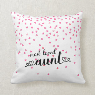 Hearts Most Loved Aunt Cushion