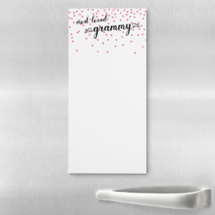 Hearts Most Loved Grammy Magnetic Notepad