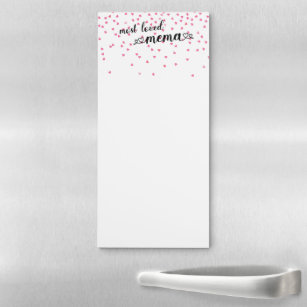 Hearts Most Loved Mema Magnetic Notepad