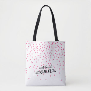 Hearts Most Loved Oma Tote Bag