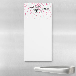 Hearts Most Loved YiaYia Magnetic Notepad