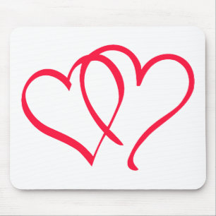 hearts mouse pad