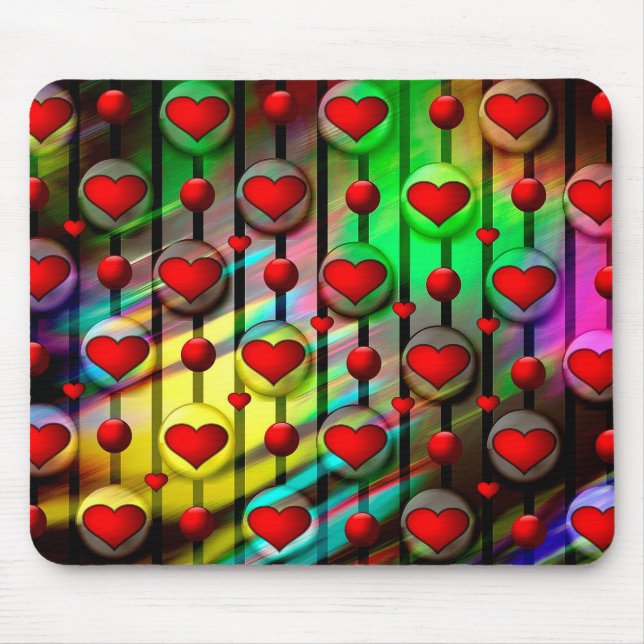 Hearts Mouse Pad (Front)