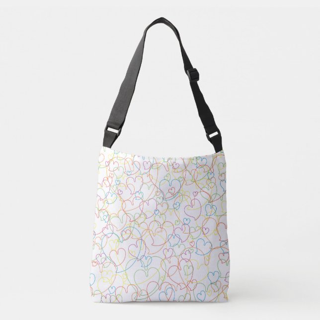 Hearts Net Classic Crossbody Bag (Front)