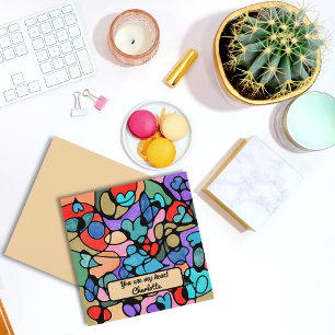 HEARTS NEUROGRAPHIC DIGITAL WATERCOLORS CARD