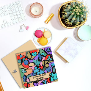 HEARTS NEUROGRAPHIC DIGITAL WATERCOLORS HOLIDAY CARD