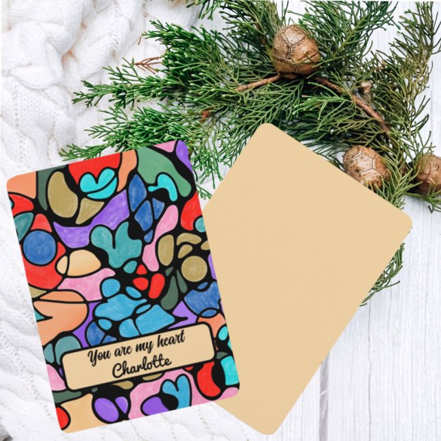 HEARTS NEUROGRAPHIC DIGITAL WATERCOLORS THANK YOU CARD (Creator Uploaded)