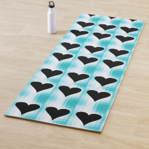 Hearts Of Black Yoga Mat