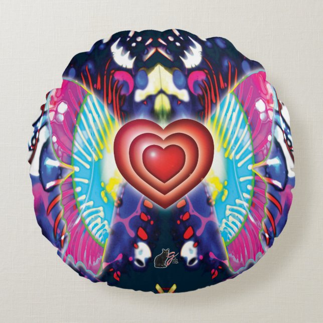 Hearts Of Glys  Round Cushion (Front)
