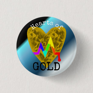 Hearts of Gold - Pride Button