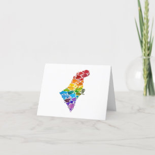 Hearts of Israel Pop Art Card