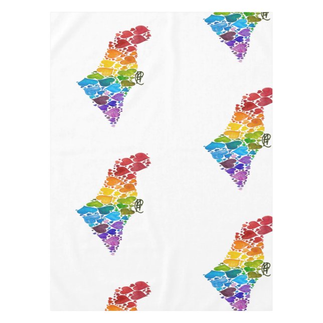 Hearts of Israel Tablecloth (Front)