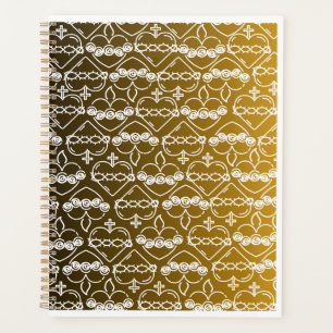 Hearts of Jesus and Mary Black and Gold Pattern  Planner