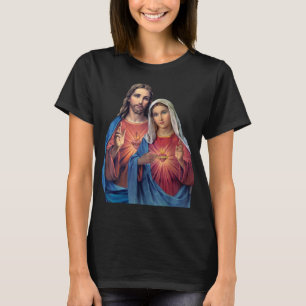 Hearts of Jesus and Mary very close together T-Shirt