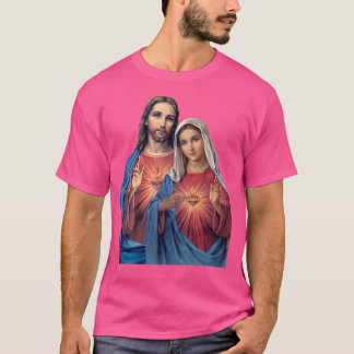 Hearts Of Jesus And Mary Very Close Together (Twin T-Shirt