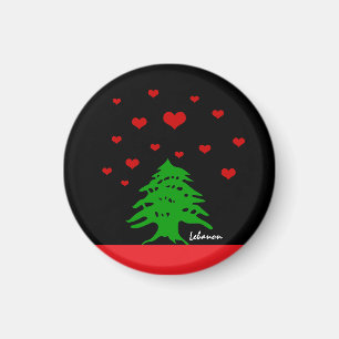 Hearts of Lebanon & Lebanese flag fashion / Love Magnet