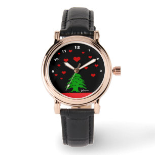 Hearts of Lebanon & Lebanese flag fashion / Love Watch