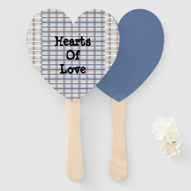 Hearts Of Love Hand Fan (Front and Back)