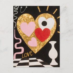 Hearts of Love Holiday Postcard