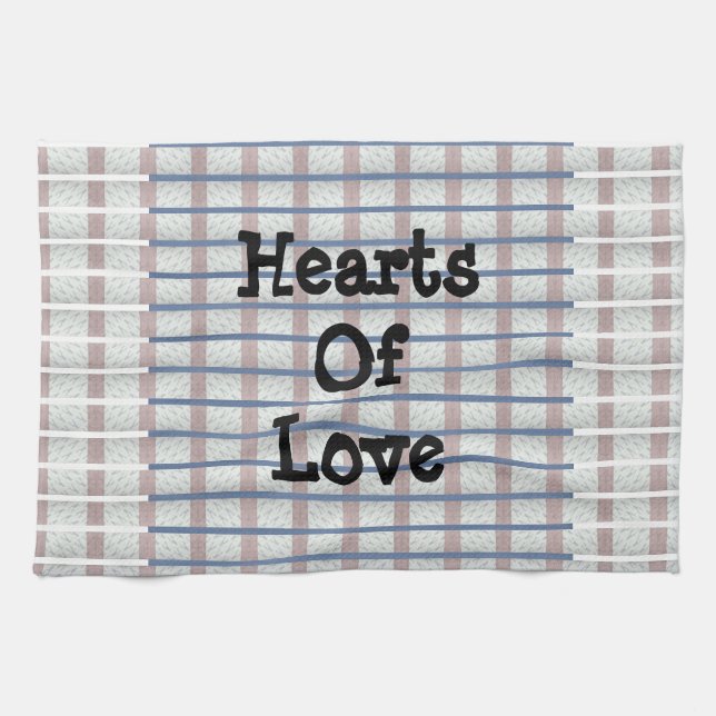 Hearts Of Love Tea Towel (Horizontal)