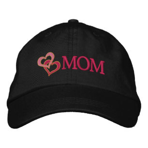 Hearts on a Cap for Mum Custom Embroidery