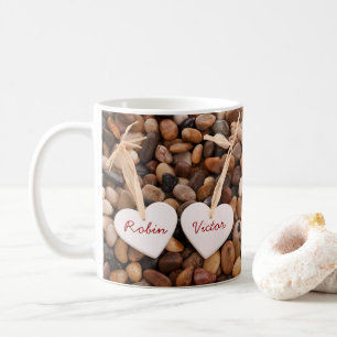 Hearts on a Pebble Beach Mug