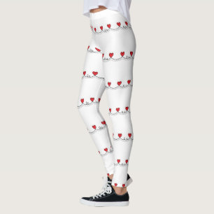 **HEARTS ON A STRING GALORE** CHRISTMAS LEGGINGS