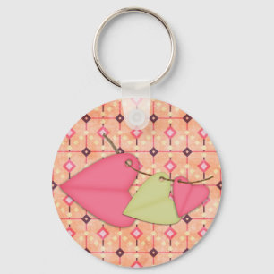 Hearts on a String Key Ring