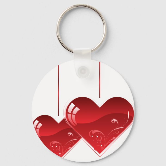Hearts on a String Key Ring (Front)
