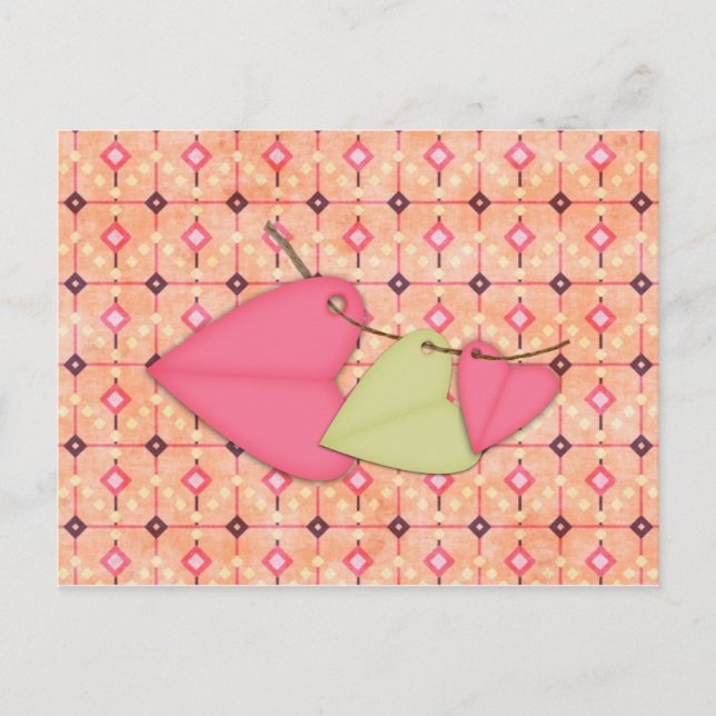 Hearts on a String Postcard (Front)