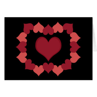 Hearts on Black Card