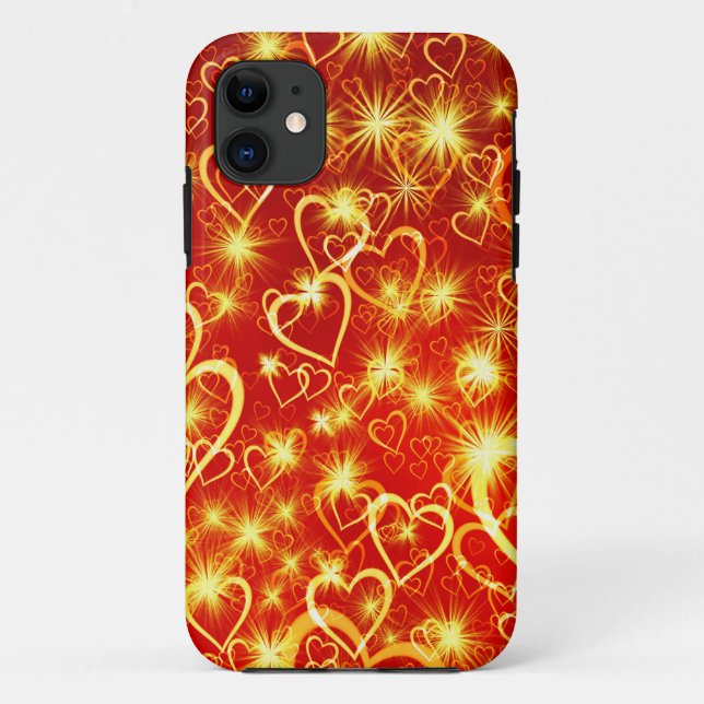 Hearts On Fire Case-Mate iPhone Case (Back)