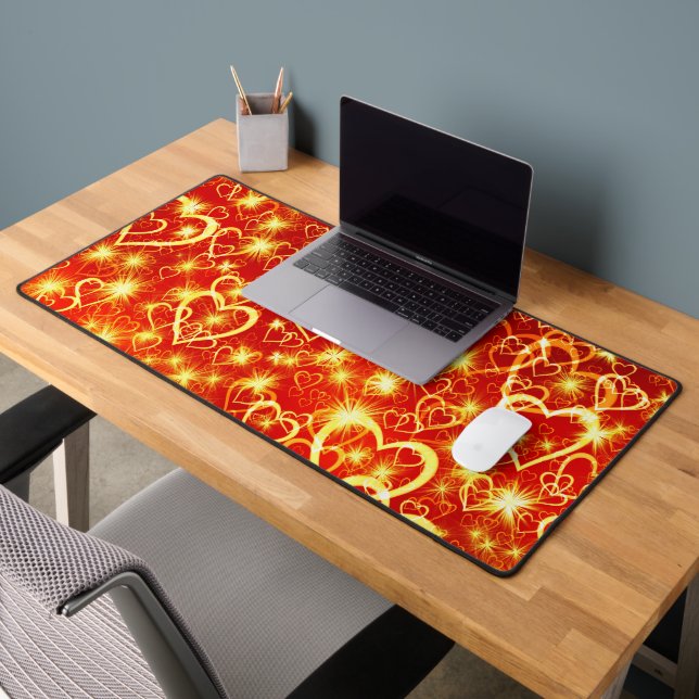 Hearts On Fire Desk Mat (Office 2)