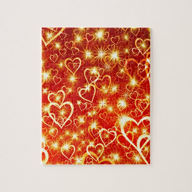 Hearts On Fire Jigsaw Puzzle (Vertical)