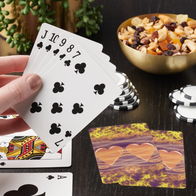 Hearts on Fire Playing Cards (In Situ)