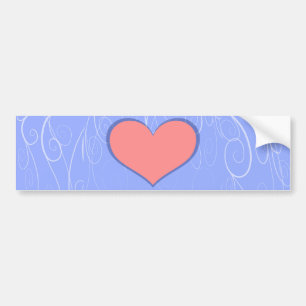 Hearts on Swirls Bumper Sticker