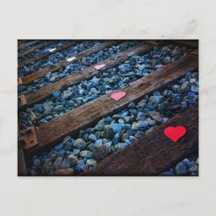 hearts on track postcard