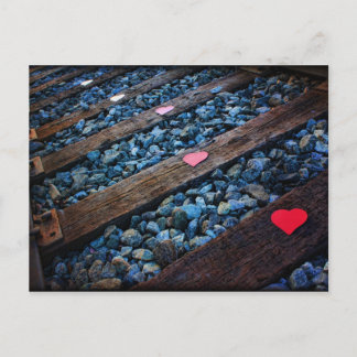 hearts on track postcard