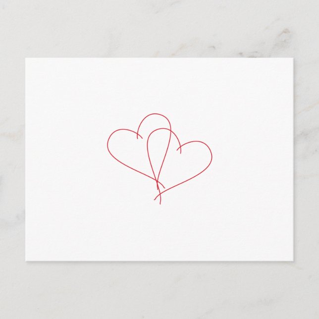 Hearts Open Postcard (Front)