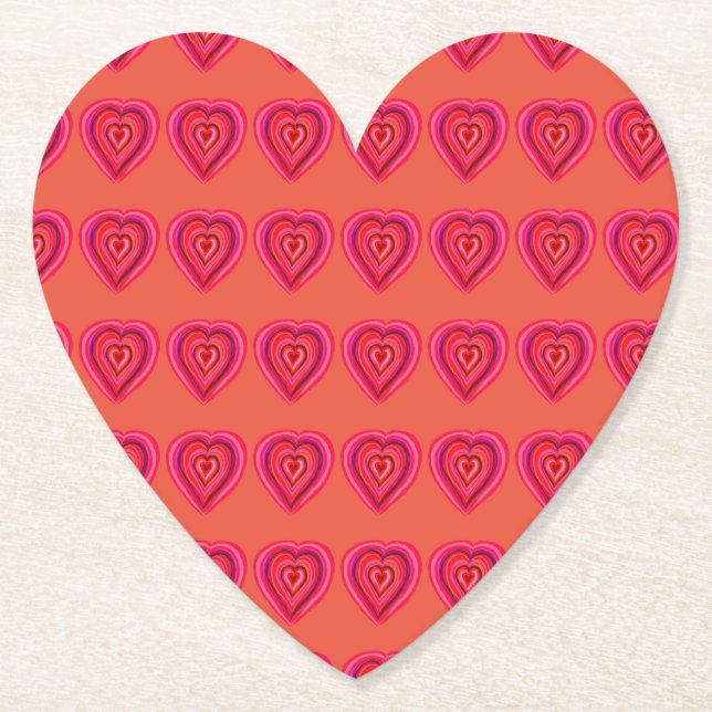Hearts Paper Coaster (Front)