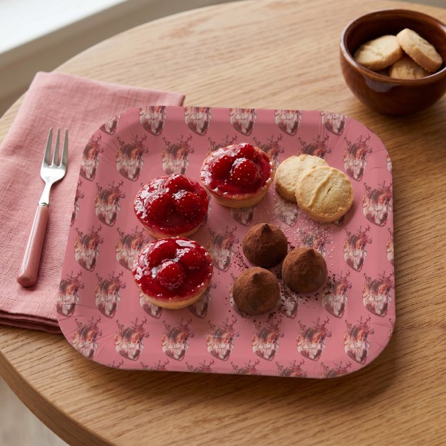 Hearts Paper Plate (Creator Uploaded)