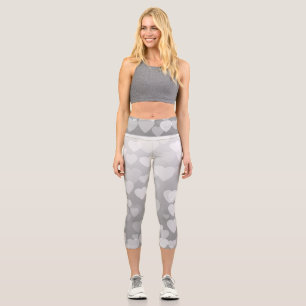 Hearts Pattern 17 Capri Leggings
