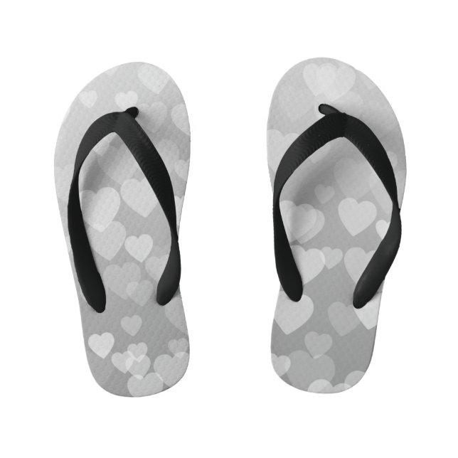 Hearts Pattern 17 Kid's Thongs (Footbed)